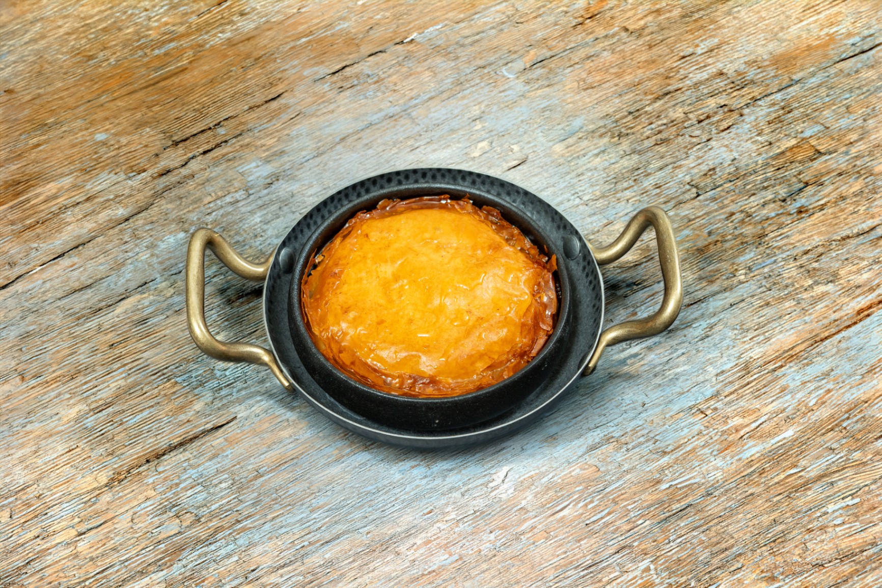Baklava in a rustic pan