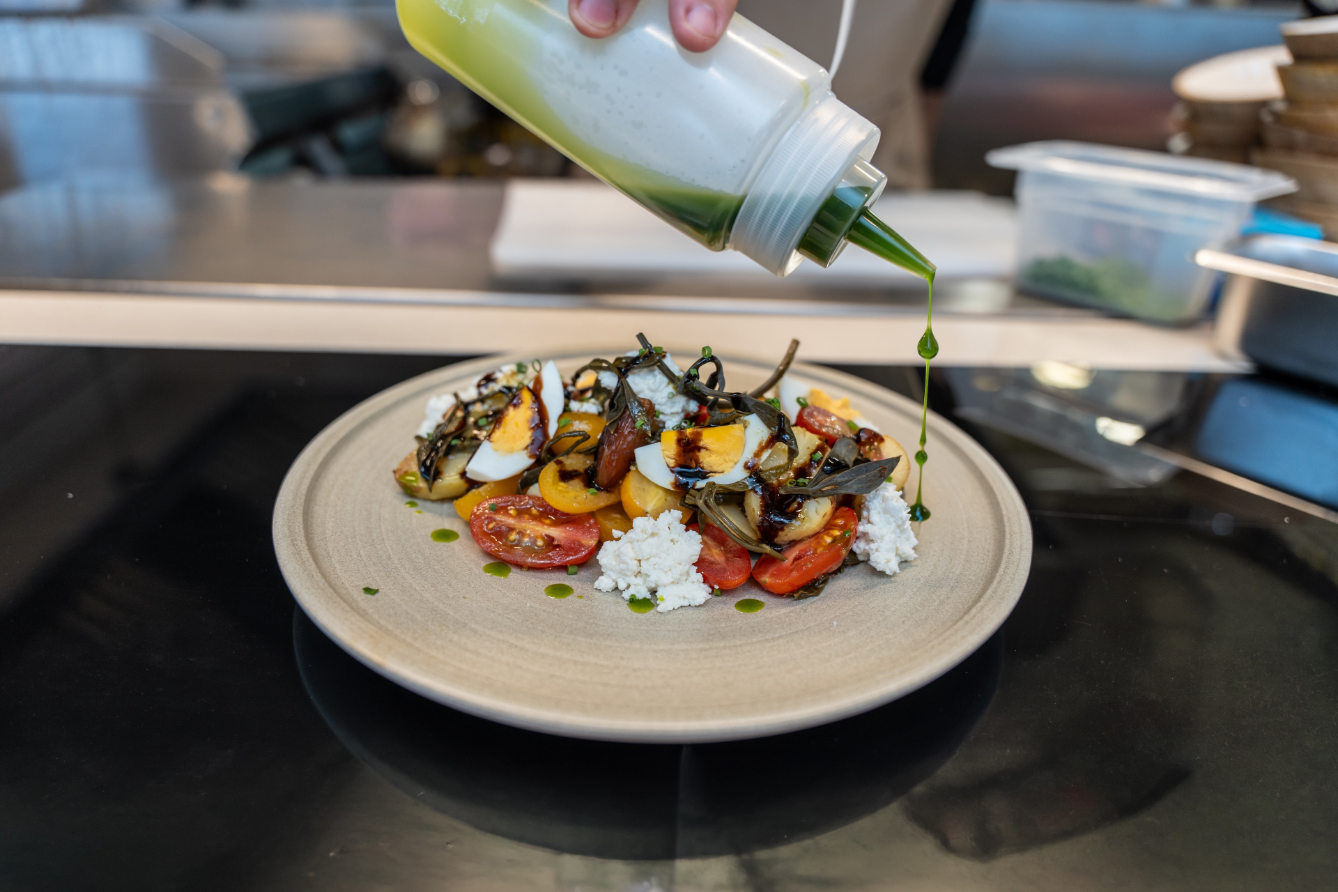 Plating in the kitchen